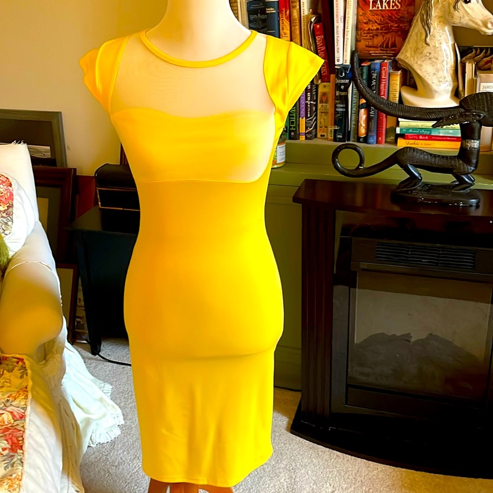 Bodycon Anika yellow dress